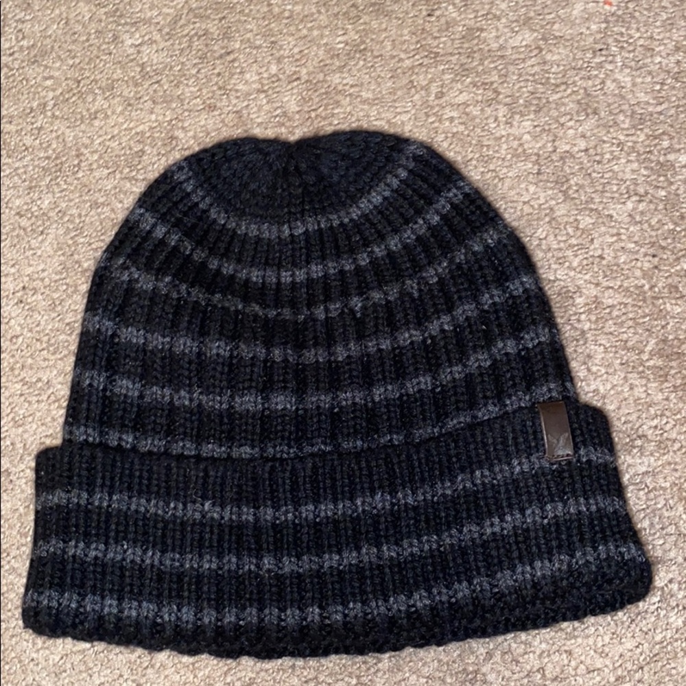 Gray and Black striped hat